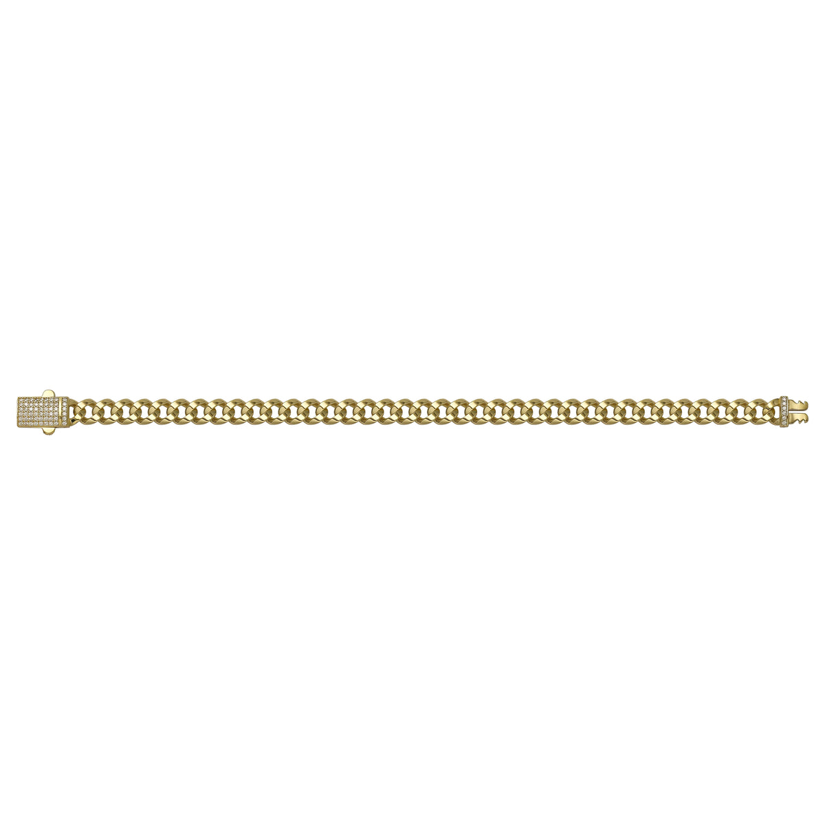 Solid gold curb bracelet, 9.70 g — shown square on a plain background.