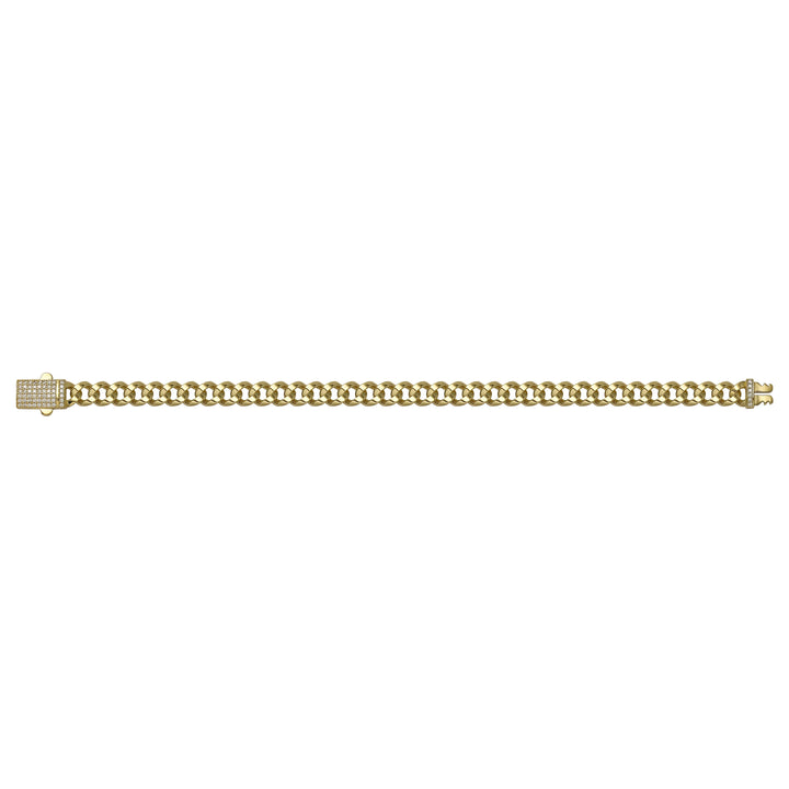 Solid gold curb bracelet, 9.70 g — shown square on a plain background.