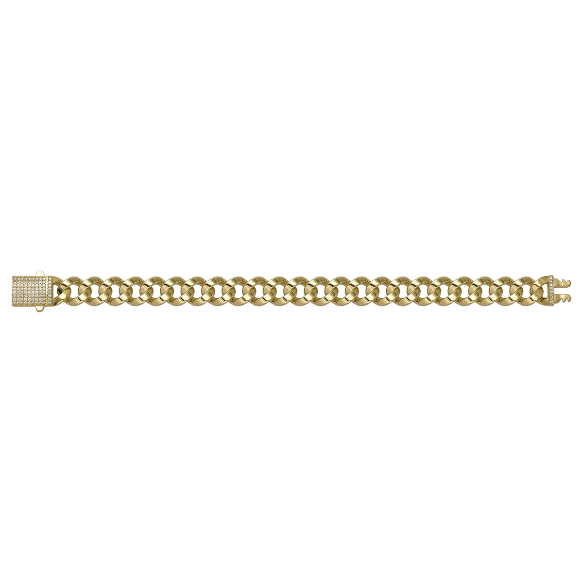 Solid gold curb bracelet, 16.10 g — shown square on a plain background.
