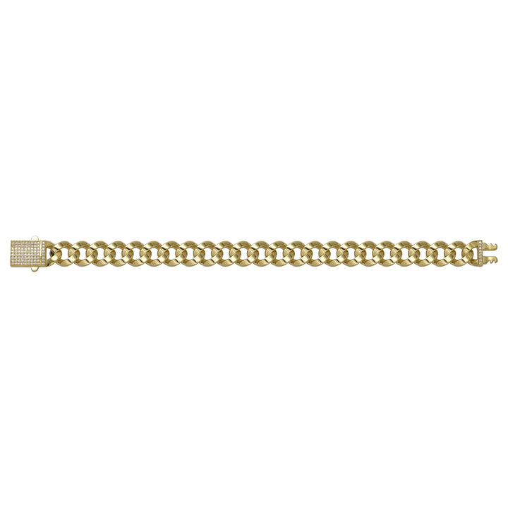 Solid gold curb bracelet, 16.10 g — shown square on a plain background.