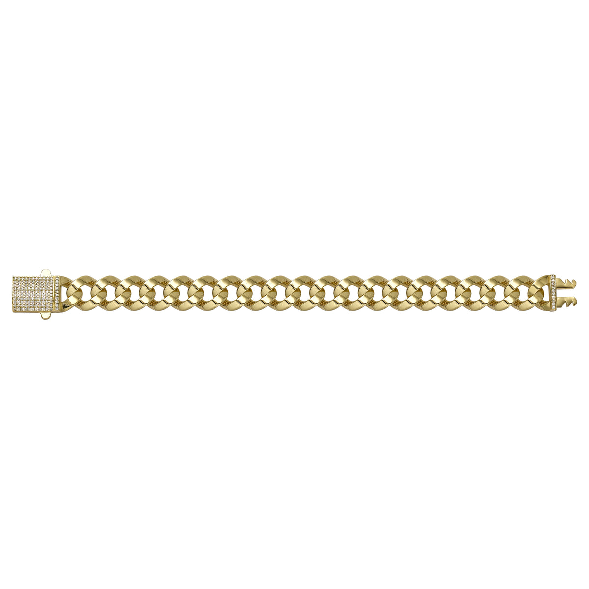 Solid gold curb bracelet, 20.40 g — shown square on a plain background.