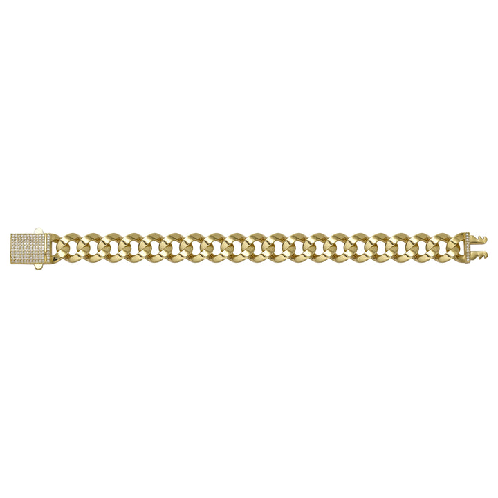 Solid gold curb bracelet, 20.40 g — shown square on a plain background.
