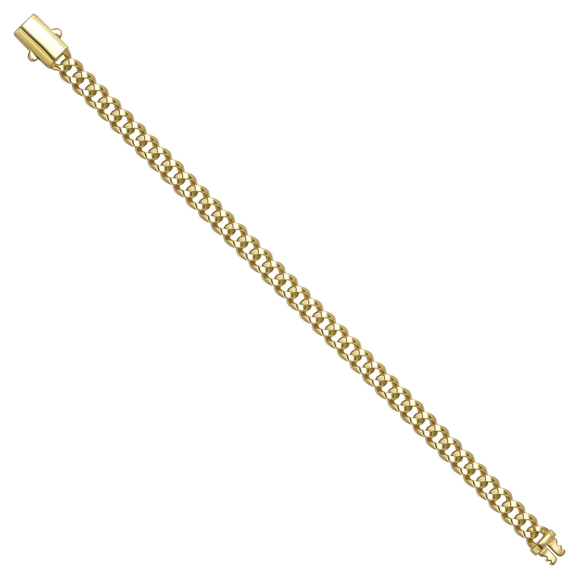 Solid gold curb bracelet, 8.80 g — shown at an angle across the frame.