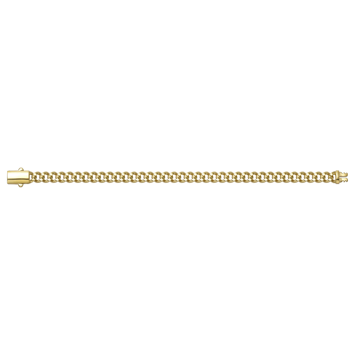 Solid gold curb bracelet, 8.80 g — shown square on a plain background.