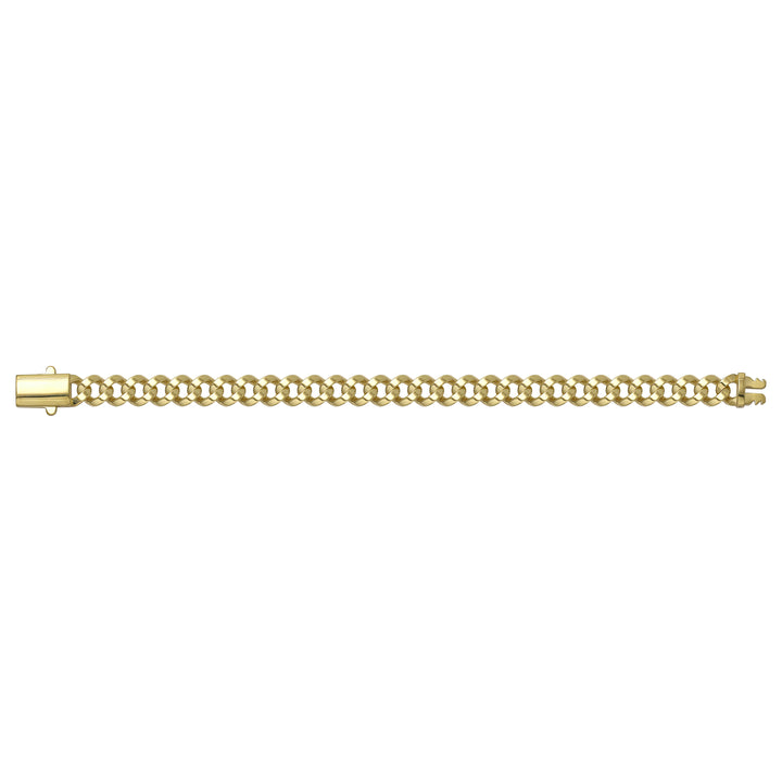 Solid gold curb bracelet, 12.35 g — shown square on a plain background.