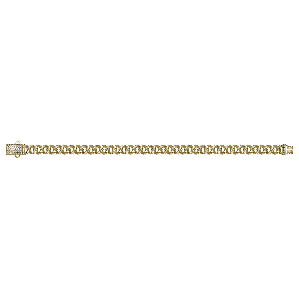 Solid gold curb bracelet, 9.90 g — shown square on a plain background.