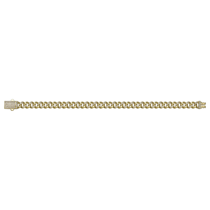 Solid gold curb bracelet, 9.90 g — shown square on a plain background.