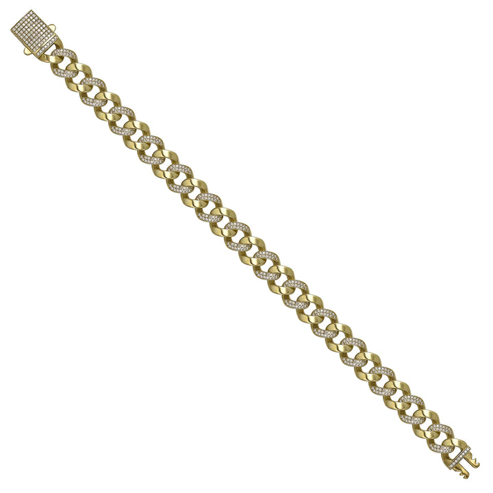 Solid gold curb bracelet, 13.80 g — shown at an angle across the frame.