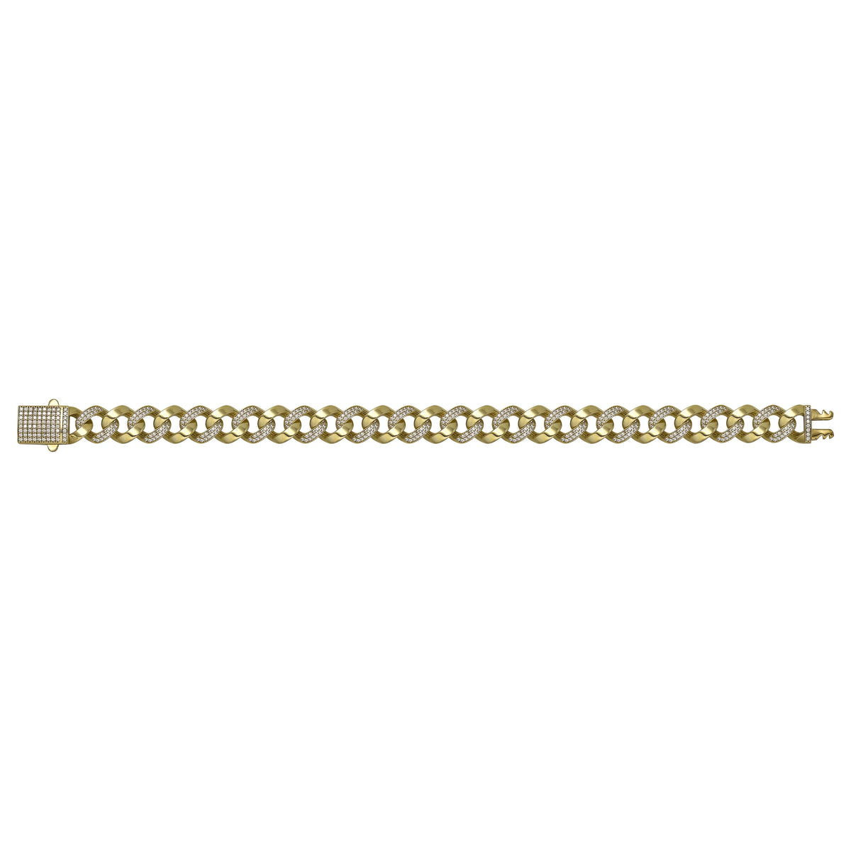 Solid gold curb bracelet, 13.80 g — shown square on a plain background.