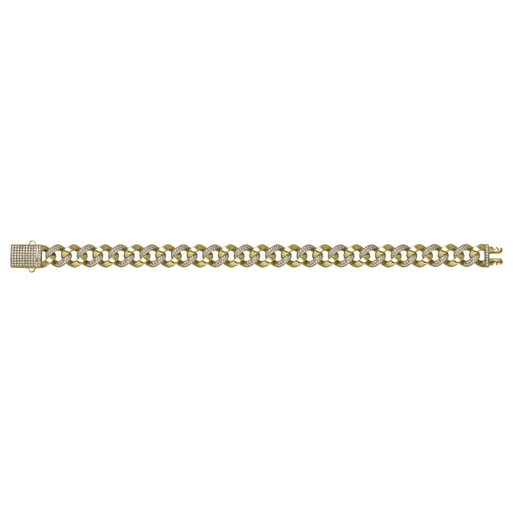 Solid gold curb bracelet, 13.80 g — shown square on a plain background.