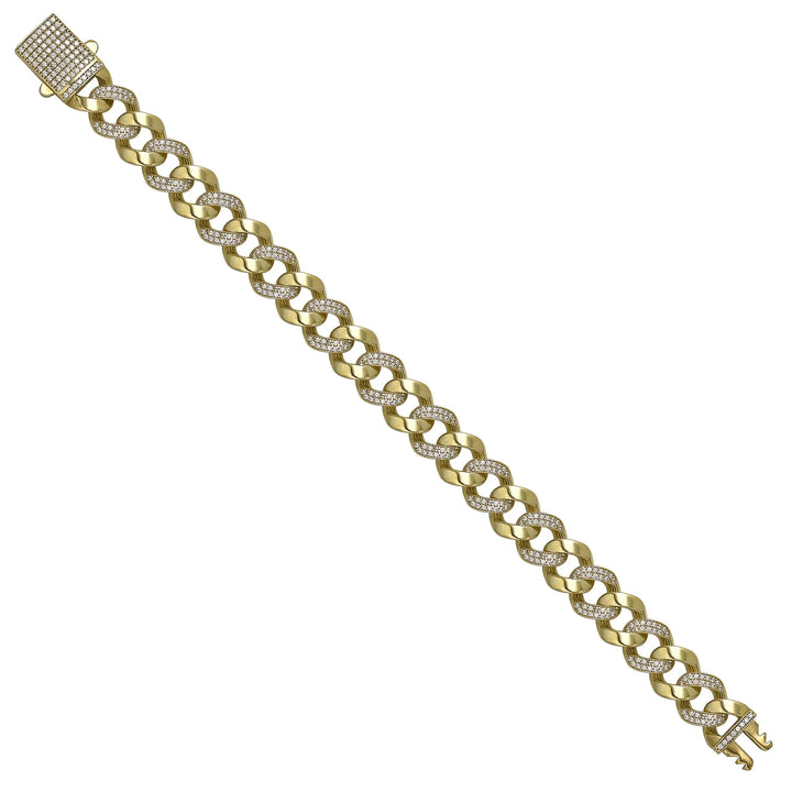 Solid gold curb bracelet, 16.60 g — shown at an angle across the frame.