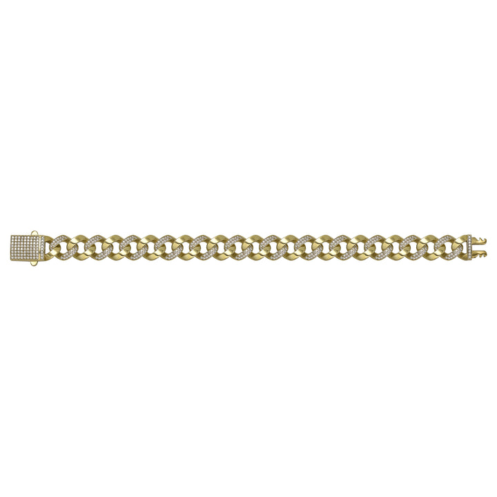 Solid gold curb bracelet, 16.60 g — shown square on a plain background.