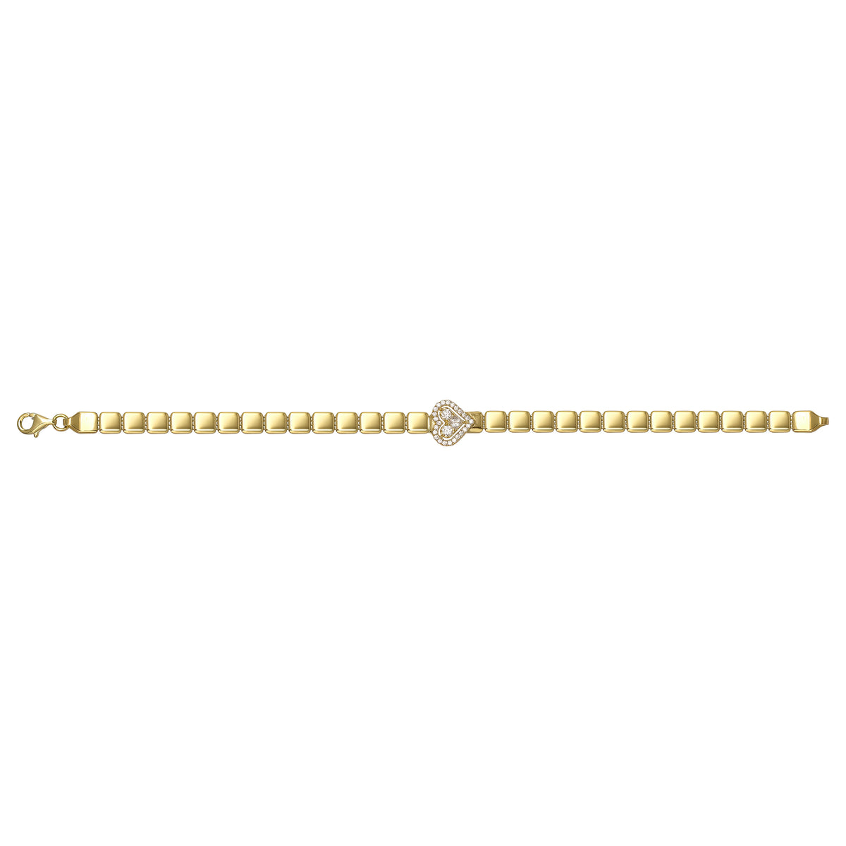 Solid gold id bracelet, 5.90 g — shown square on a plain background.
