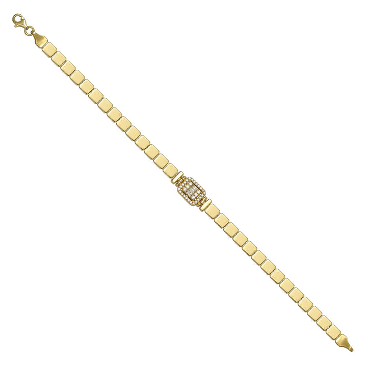 Solid gold id bracelet, 8.10 g — shown at an angle across the frame.
