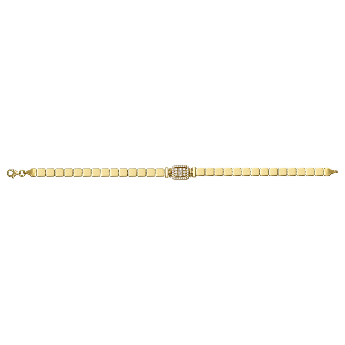 Solid gold id bracelet, 8.10 g — shown square on a plain background.