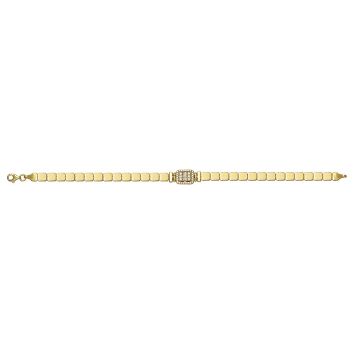 Solid gold id bracelet, 8.10 g — shown square on a plain background.