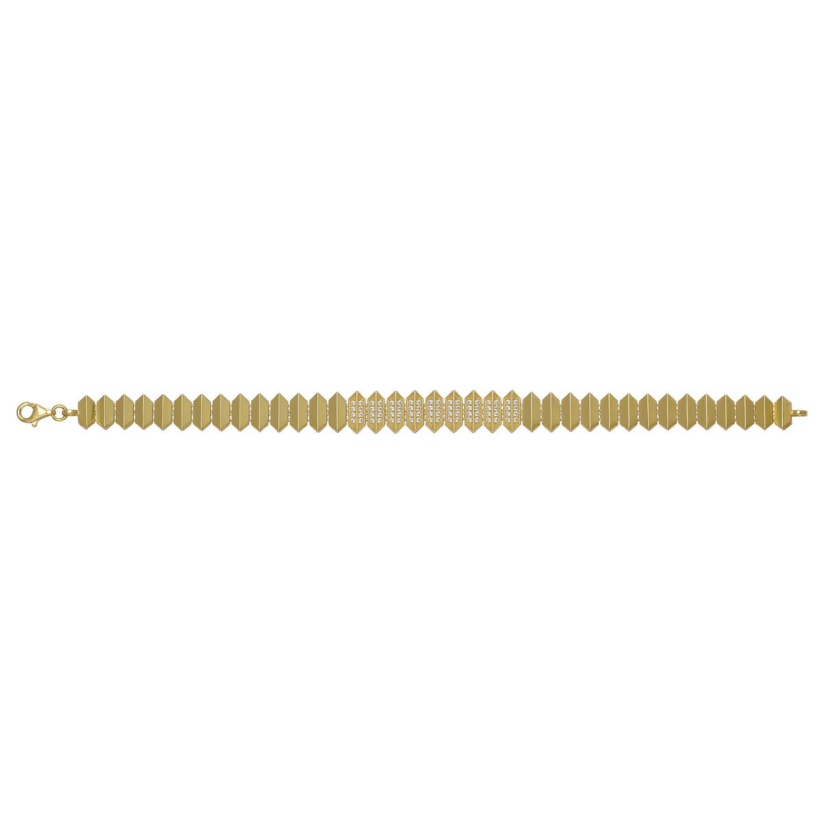 Solid gold id bracelet, 9.90 g — shown square on a plain background.