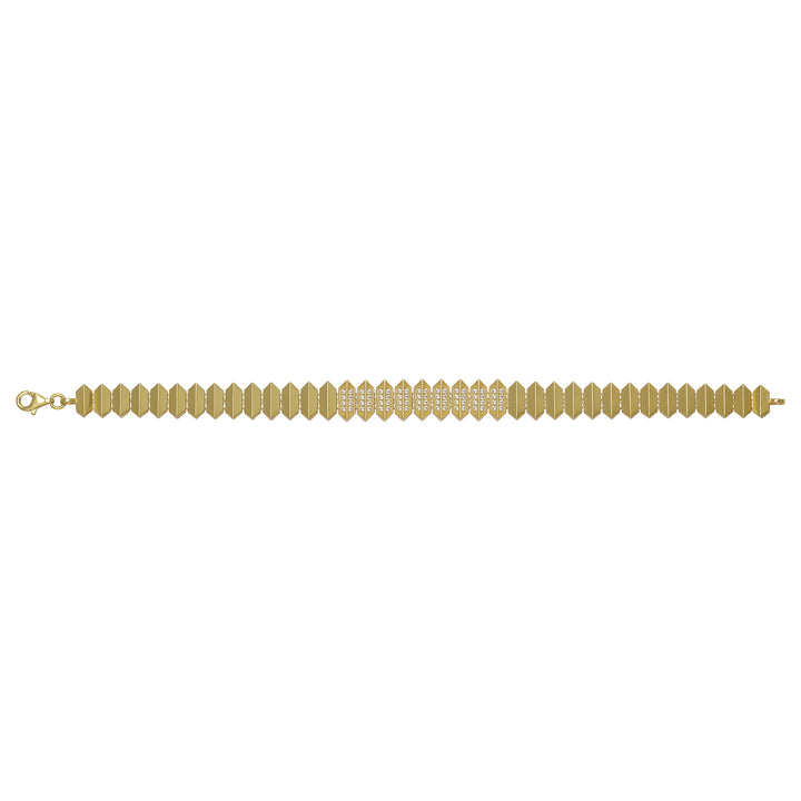 Solid gold id bracelet, 9.90 g — shown square on a plain background.