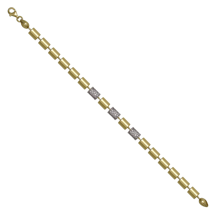 Solid gold bead bracelet, 5.45 g — shown at an angle across the frame.