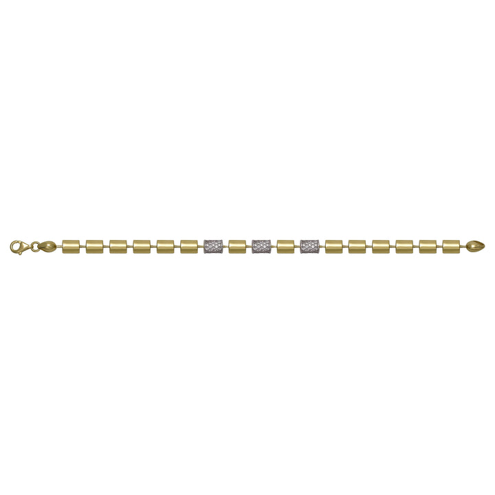 Solid gold bead bracelet, 5.45 g — shown square on a plain background.