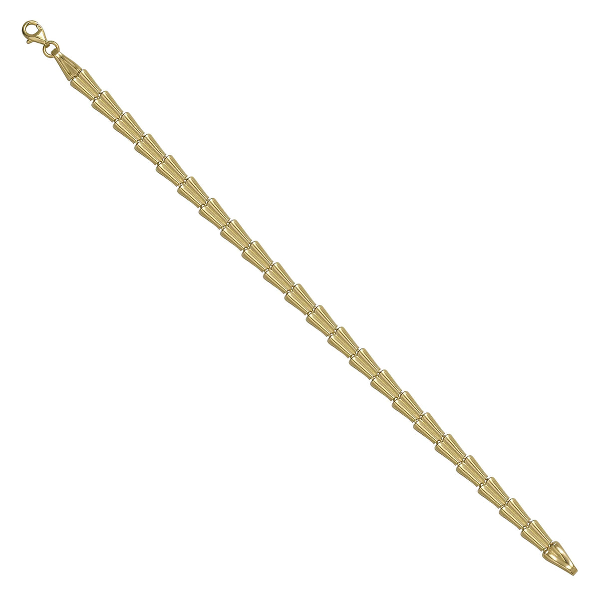 Solid gold bead bracelet, 10.93 g — shown at an angle across the frame.