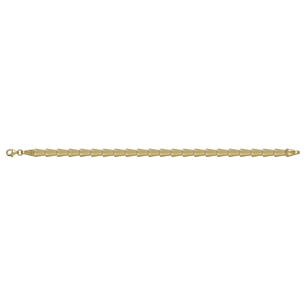 Solid gold bead bracelet, 10.93 g — shown square on a plain background.