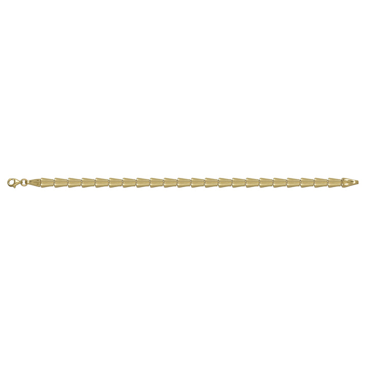 Solid gold bead bracelet, 10.93 g — shown square on a plain background.