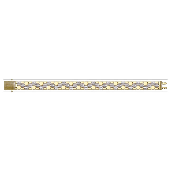 Solid gold honeycomb bracelet, 17.65 g — shown square on a plain background.