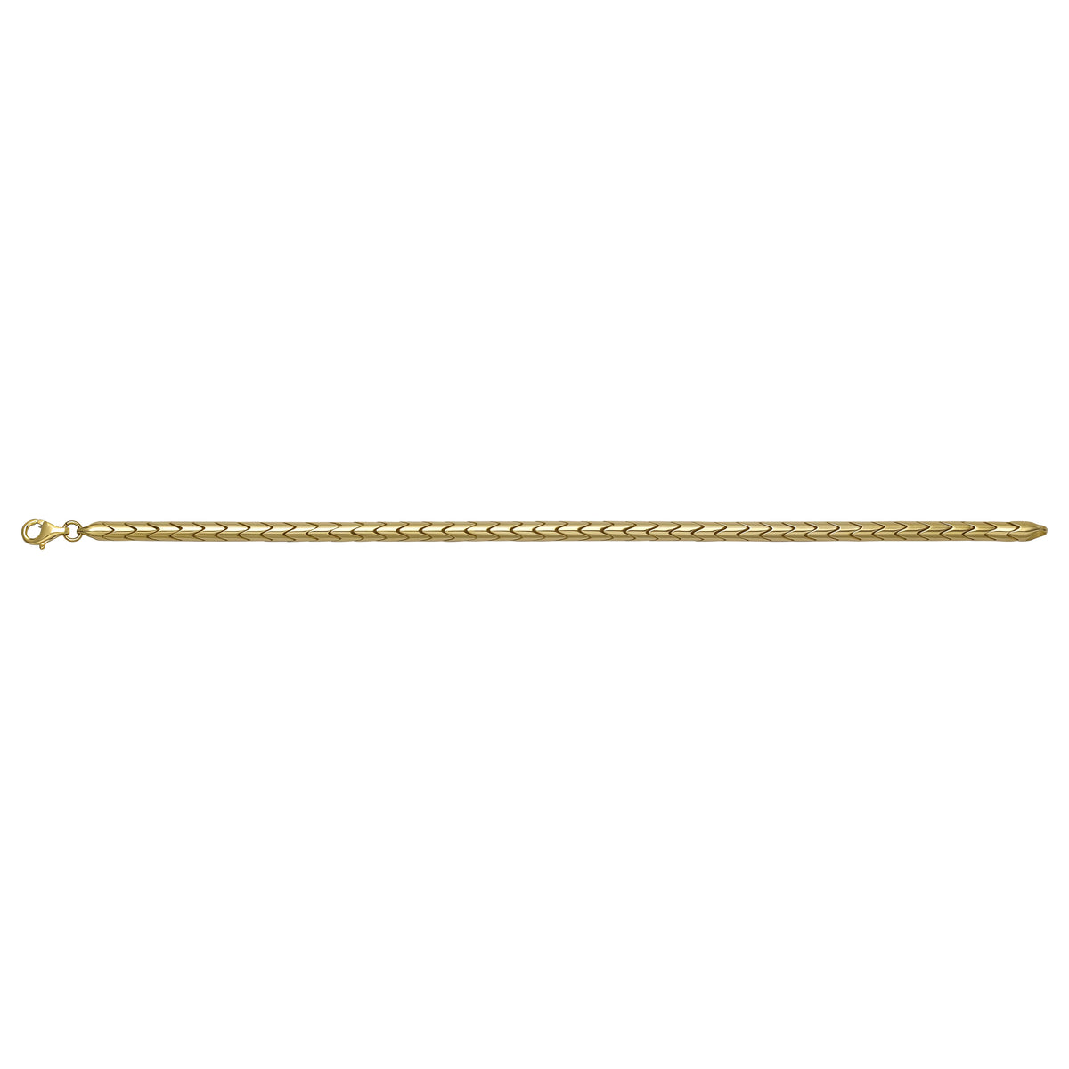 Solid gold herringbone bracelet, 8.55 g — shown square on a plain background.