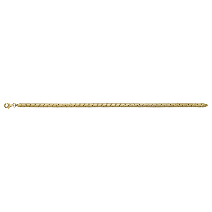 Solid gold herringbone bracelet, 8.55 g — shown square on a plain background.
