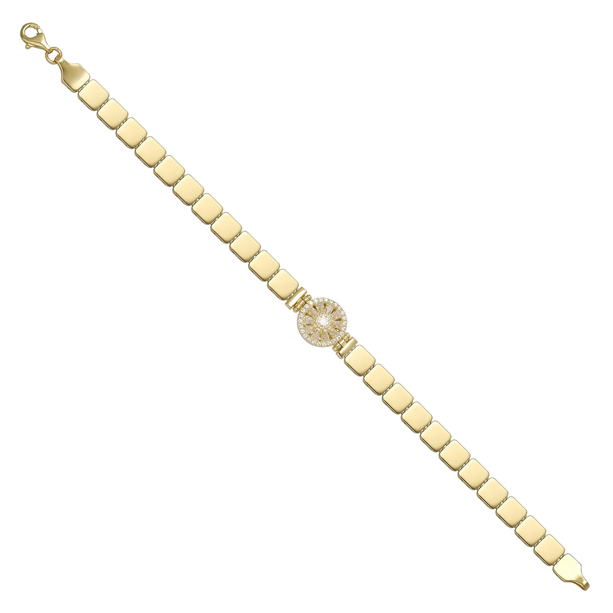Solid gold id bracelet, 8.65 g — shown at an angle across the frame.