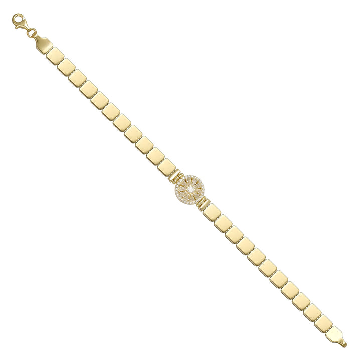 Solid gold id bracelet, 8.65 g — shown at an angle across the frame.