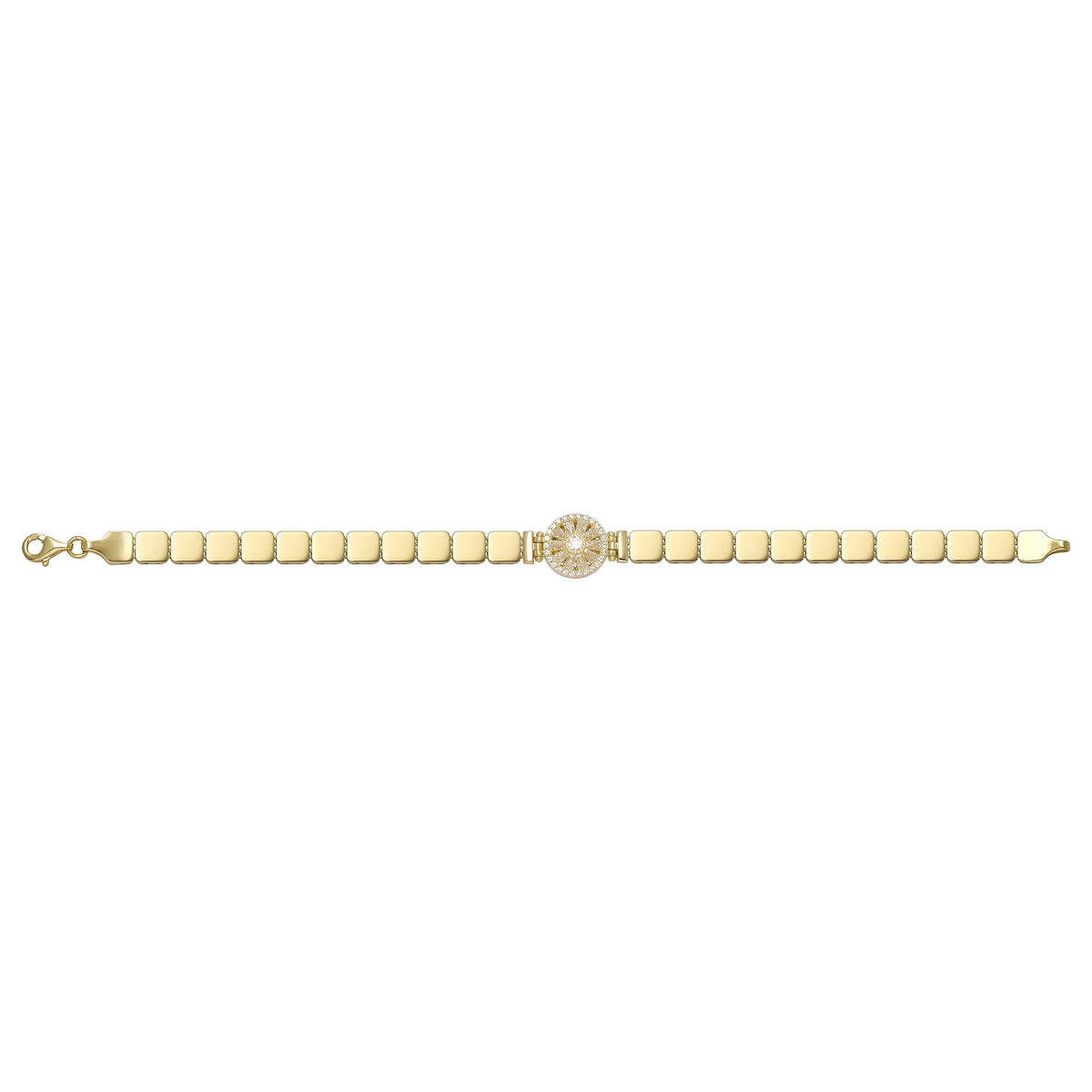 Solid gold id bracelet, 8.65 g — shown square on a plain background.