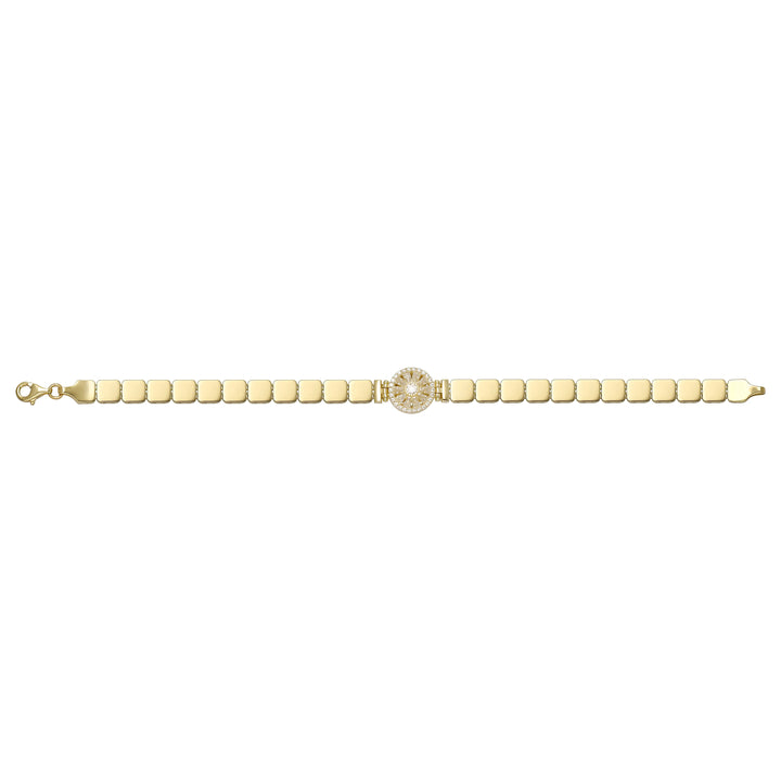 Solid gold id bracelet, 8.65 g — shown square on a plain background.
