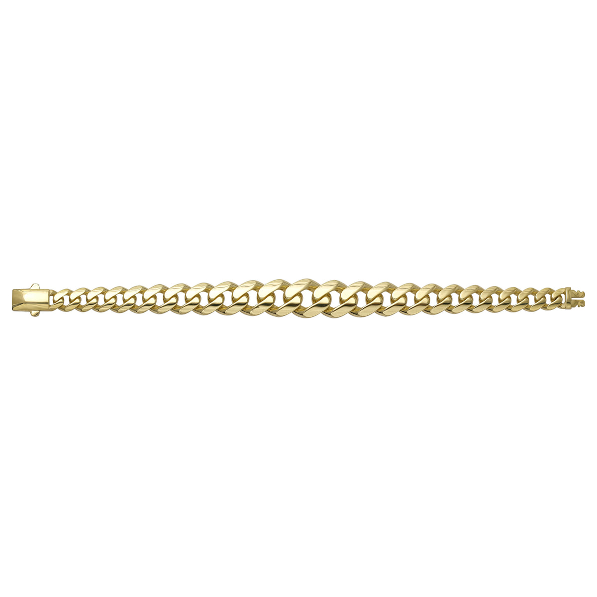 Solid gold curb bracelet, 14.25 g — shown square on a plain background.