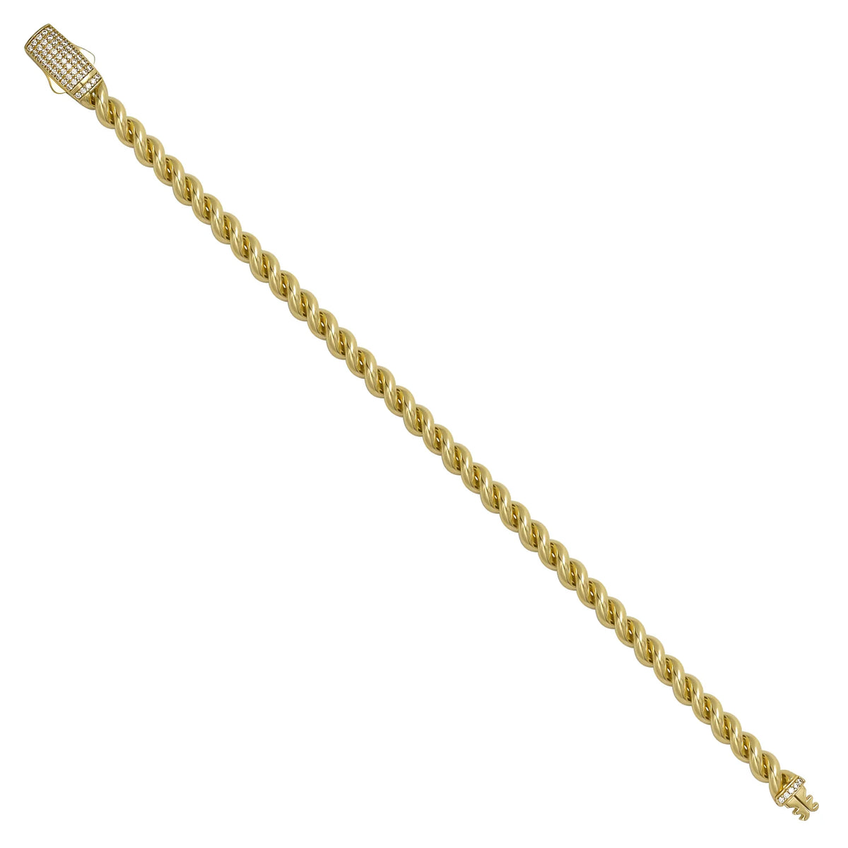 Solid gold curb bracelet, 10.80 g — shown at an angle across the frame.