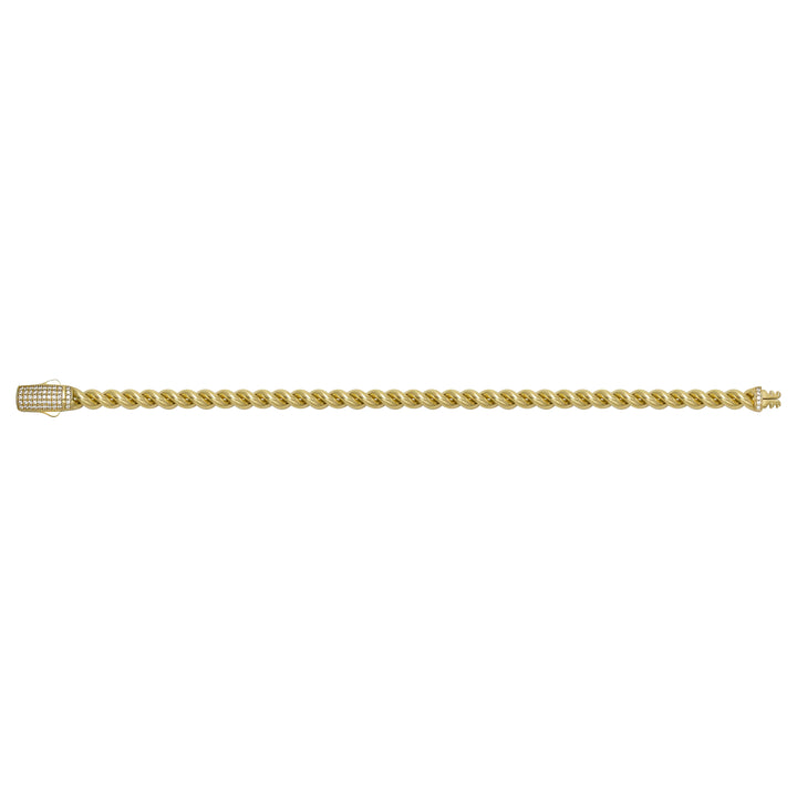 Solid gold curb bracelet, 10.80 g — shown square on a plain background.