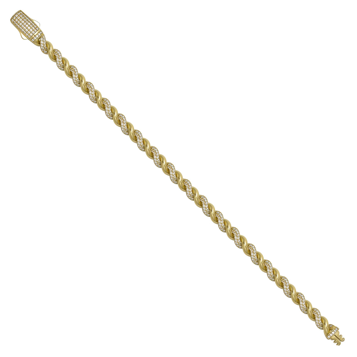 Solid gold curb bracelet, 11.80 g — shown at an angle across the frame.