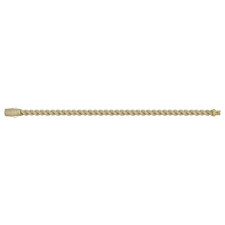 Solid gold curb bracelet, 13.60 g — shown square on a plain background.