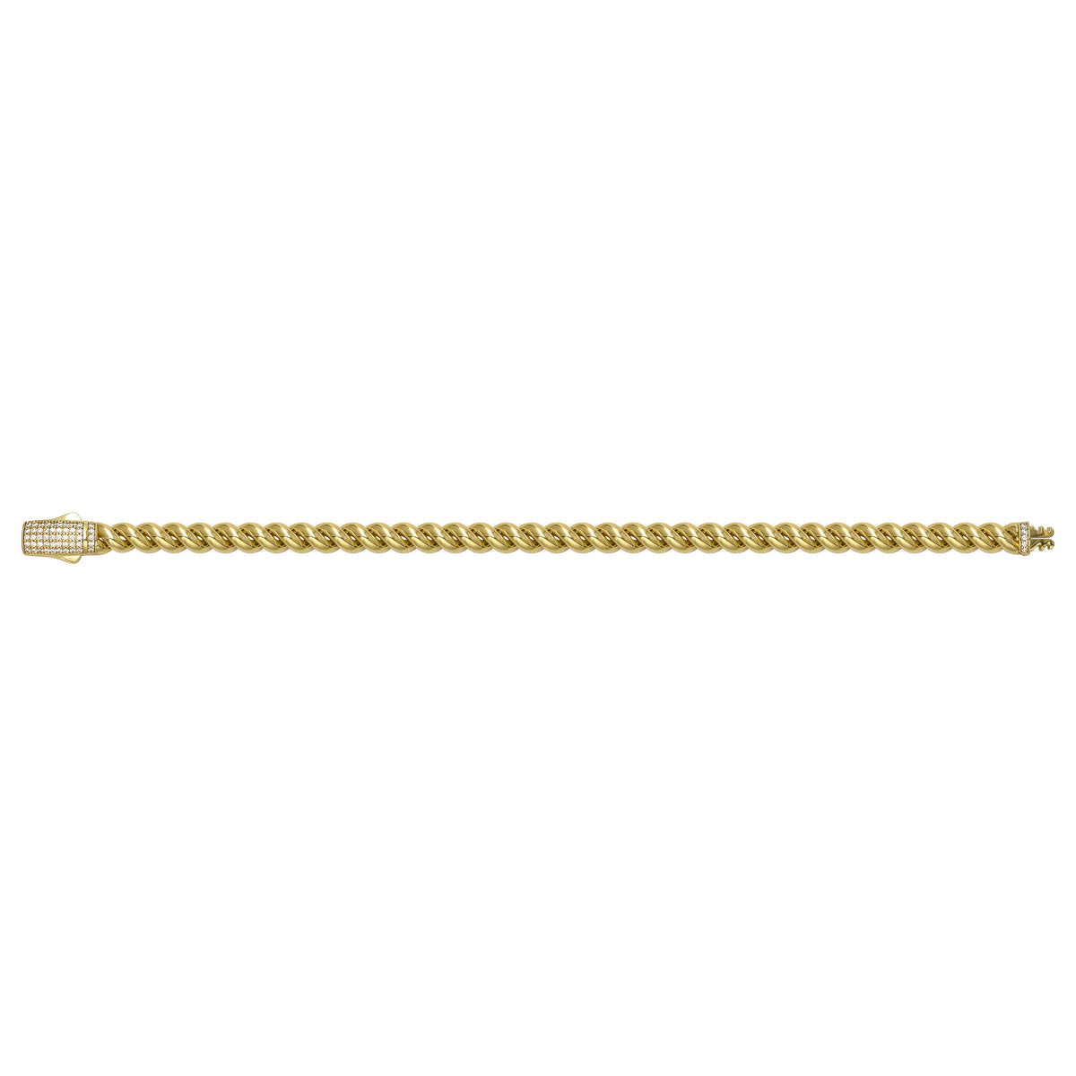 Solid gold curb bracelet, 12.75 g — shown square on a plain background.