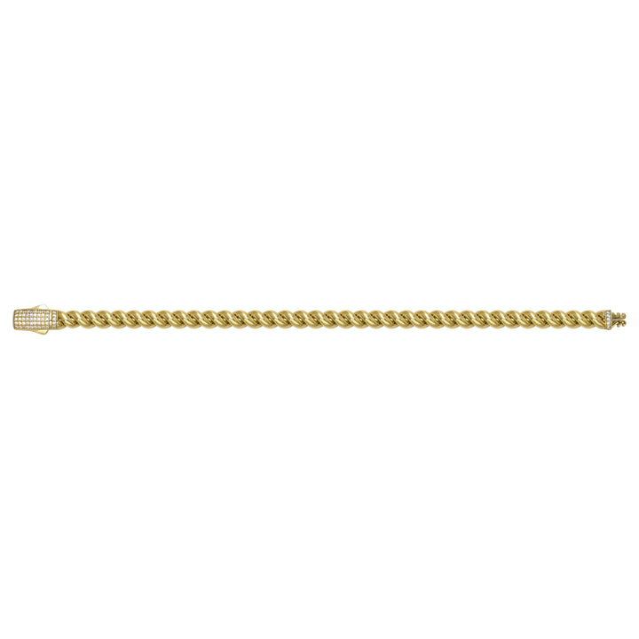 Solid gold curb bracelet, 12.75 g — shown square on a plain background.