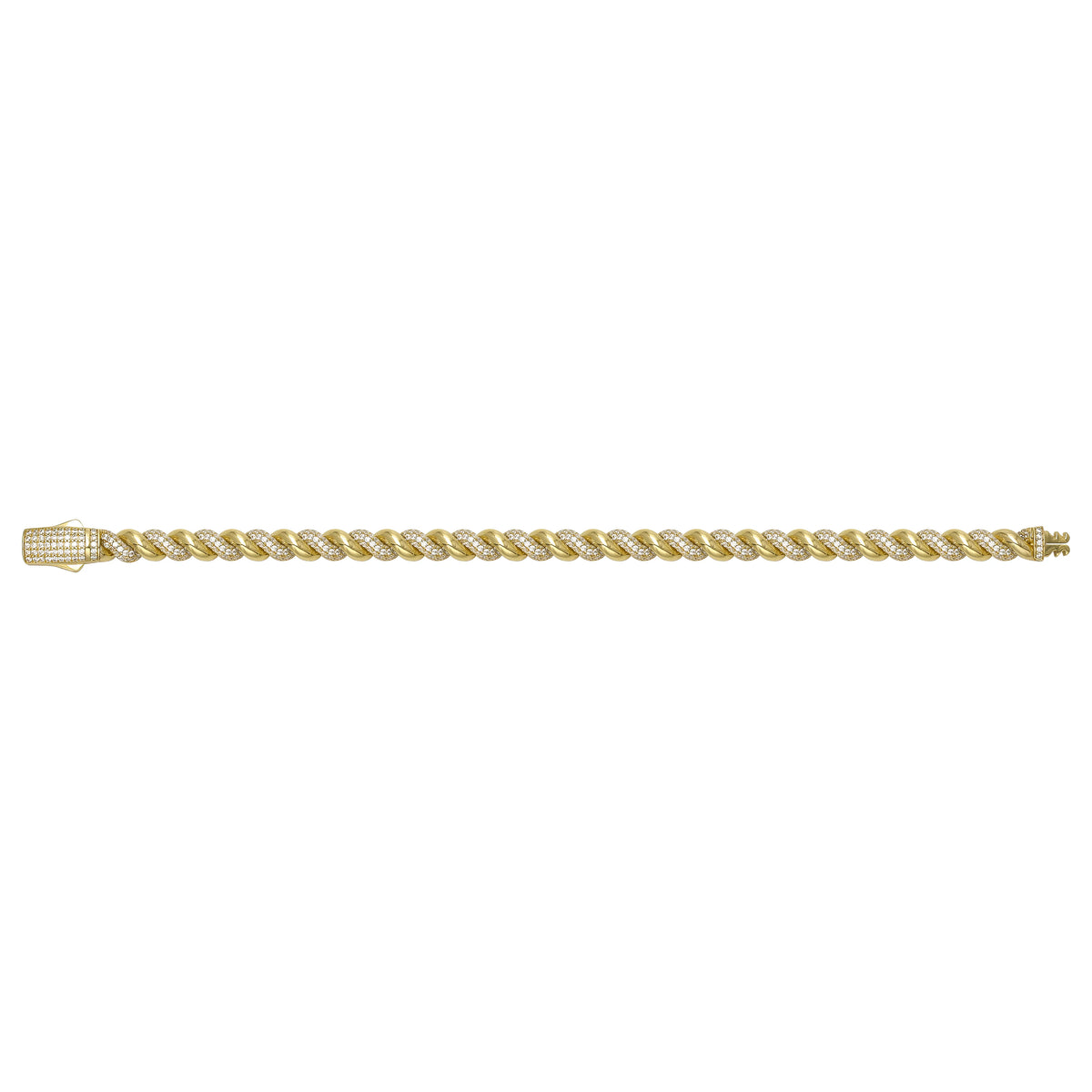 Solid gold curb bracelet, 15.50 g — shown square on a plain background.