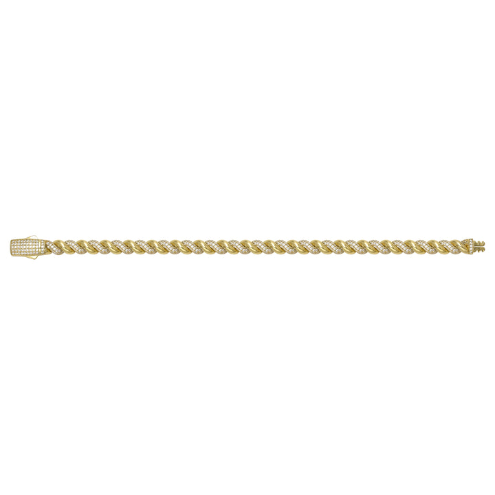 Solid gold curb bracelet, 15.50 g — shown square on a plain background.