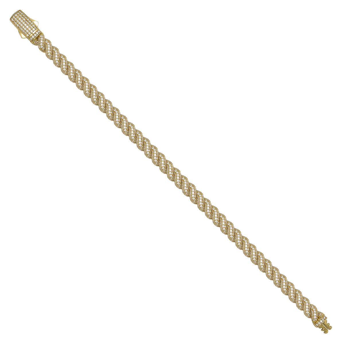 Solid gold curb bracelet, 18.70 g — shown at an angle across the frame.