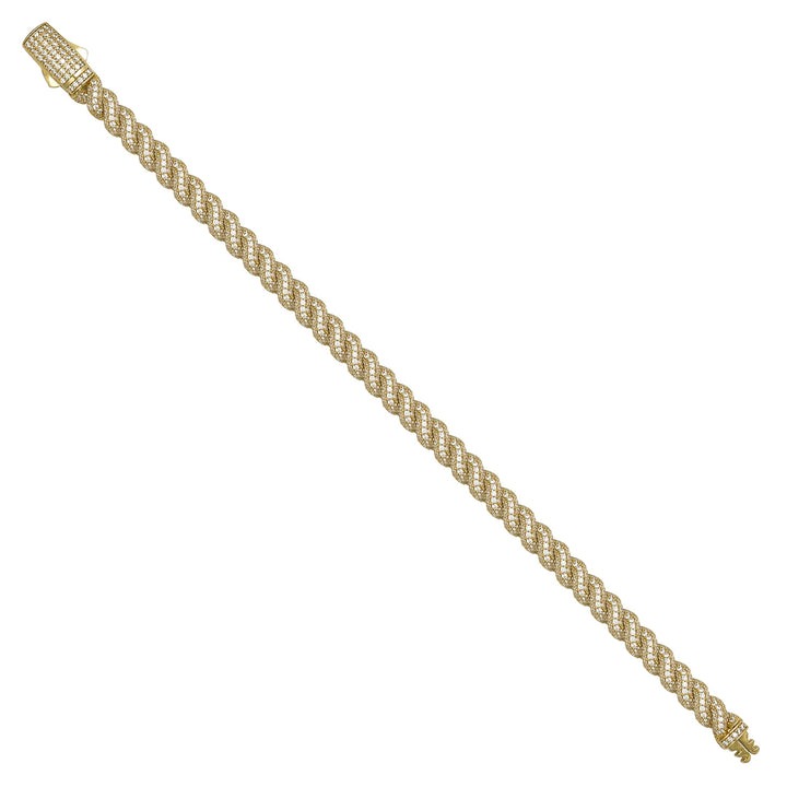 Solid gold curb bracelet, 18.70 g — shown at an angle across the frame.