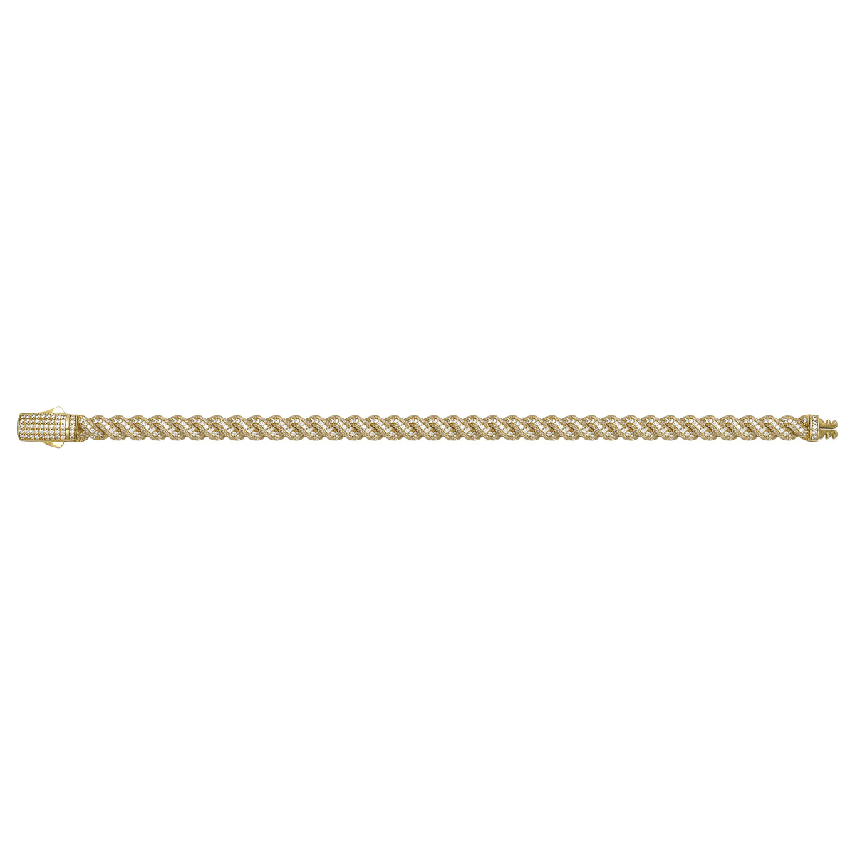 Solid gold curb bracelet, 18.70 g — shown square on a plain background.