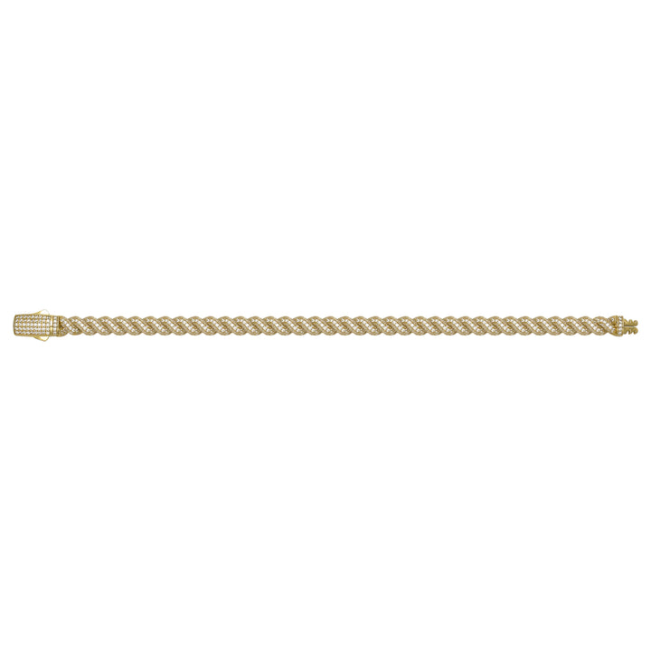 Solid gold curb bracelet, 18.70 g — shown square on a plain background.