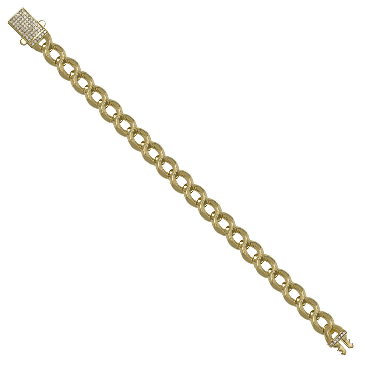 Solid gold curb bracelet, 12.50 g — shown at an angle across the frame.