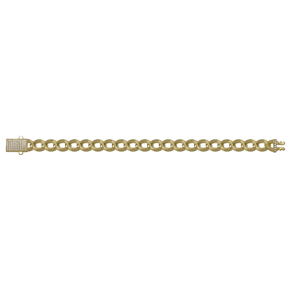 Solid gold curb bracelet, 12.50 g — shown square on a plain background.