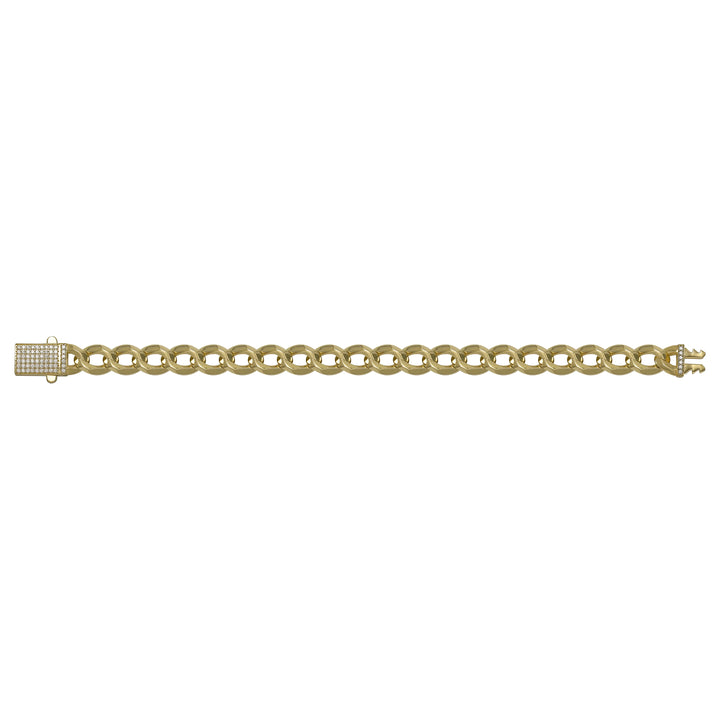 Solid gold curb bracelet, 12.50 g — shown square on a plain background.